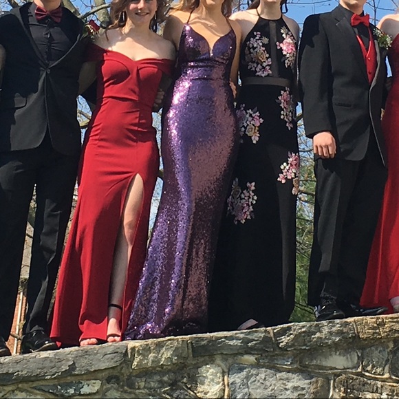 Alyce 60032 sequin prom dress in color “eggplant” - Picture 4 of 7